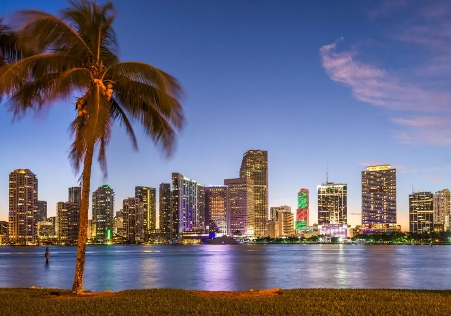 Miami, Florida skyline near the Revita Luxe Miami clinic